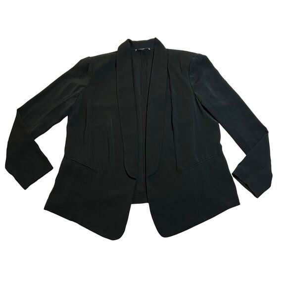 DKNYC Women's Open Front Lightweight Blazer Jacket Size 14W Office Career Preppy - Picture 1 of 9